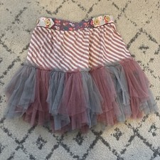 Matilda Jane Art Fair Molly Skirt sz 8 Pink floral paisley autumn Rare 