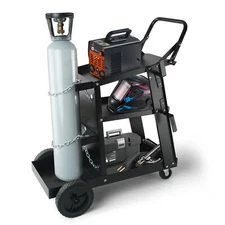 Welding Cart 3-Tier 400 LBS Welder Welding Cart with 360° Swivel Wheels