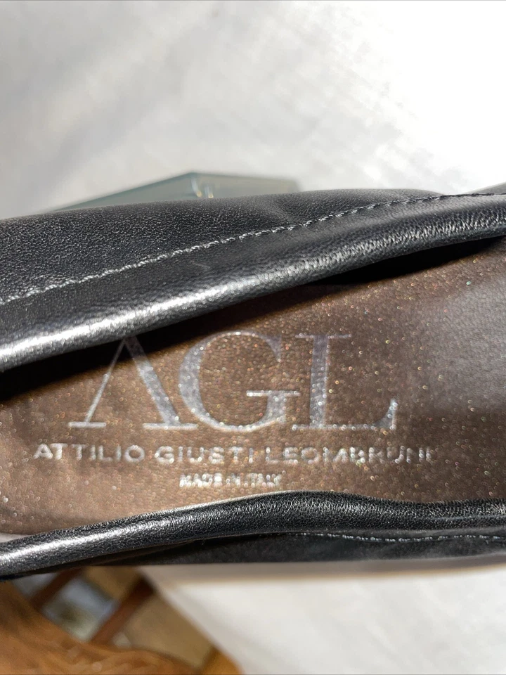 Zapatillas de ballet Attilio Giusti Leombruni para mujer talla 39,5 EE. UU. 8,5 M negras Lthr Foto 2 de 4