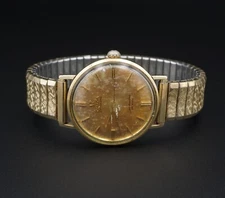 Omega Seamaster De Ville Watch Tropical Dial 34mm 14k GF Automatic Vintage W1082