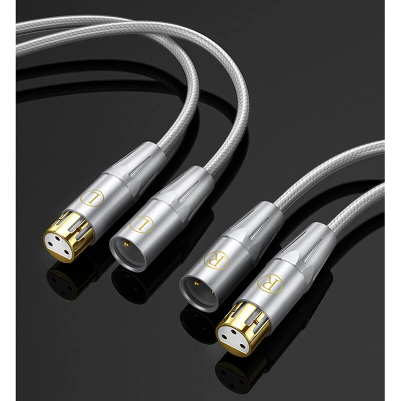 HIFI xlr Audio Cable Stereo High Purity OFC Gold Plated xlr Plug Male to Female - Image 4 of 4