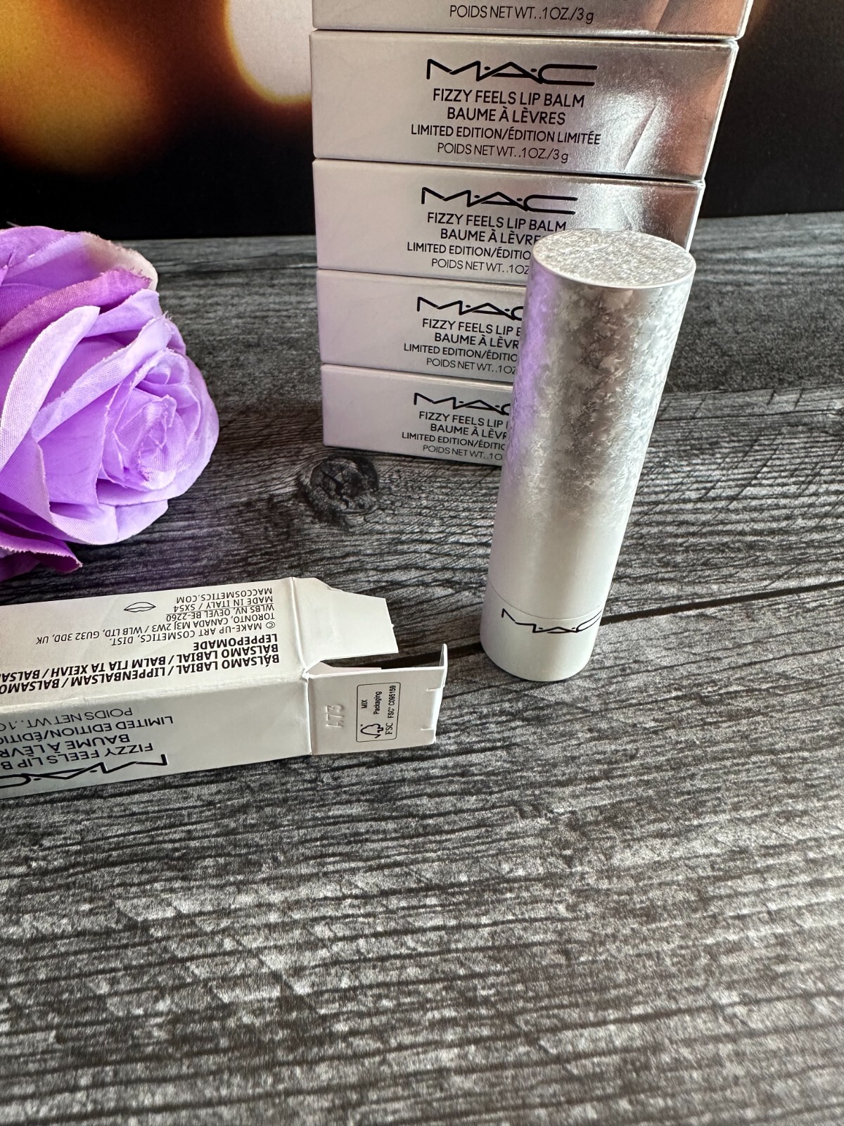 🔥BN MAC FIZZY FEELS LIP BALM TASTE FOR BUBBLES HOLIDAY 2023 Limited