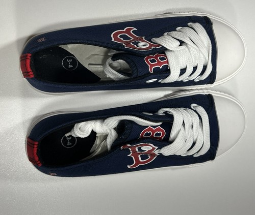 Boston Red Sox Youth Big Logo Low-Top Canvas Shoes (Youth 3-4) - Picture 10 of 10