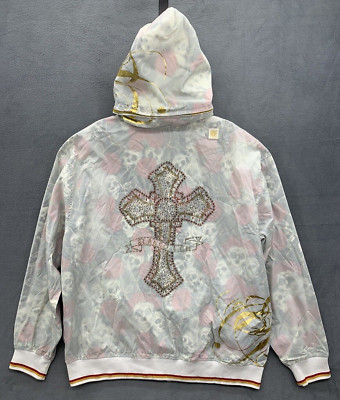 Blanco label La Cosa Nuestra Skulls And Roses Jacket  3XL White Day Of The Dead