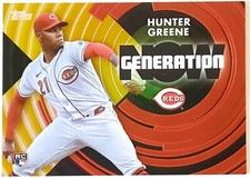 Hunter Green  2022 Topps Now Generation RC #GHN-64 Gold Foil SP# 48/75 - Reds