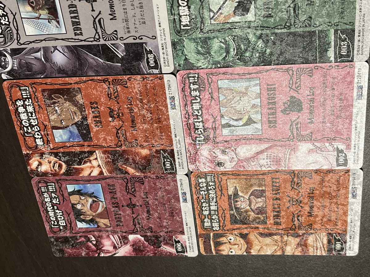 One Piece Snack Card 10 Types Complete Set Luffy Zoro Hancock etc