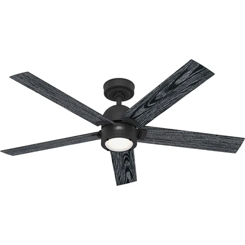 Hunter 52 inch Erling ENERGY STAR® Matte Black Ceiling Fan, Light Kit, Remote - Picture 16 of 16