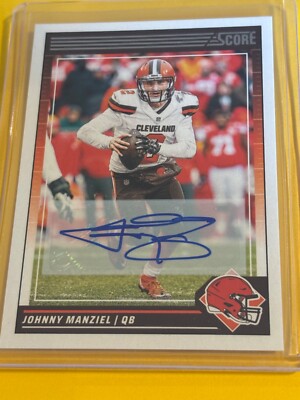 2024 Score Football Johnny Manziel #72 Auto Cleveland Browns Nice