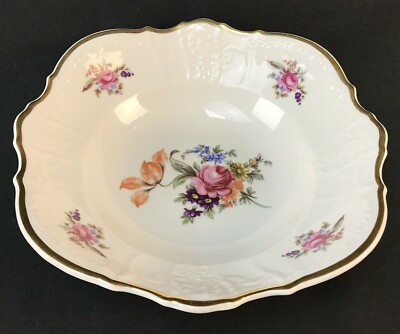 Vintage Thun Bernadotte Porcelain SONATA Vegetable Serving Bowl Orange Flower