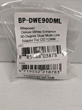 Bitspower Deluxe White Enhance 90-Degree Dual Multi-Link Adapter - OD 12MM - New