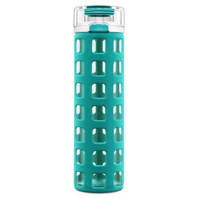 Syndicate 20oz Glass Water Bottle Eco Friendly Leak Proof Silicone