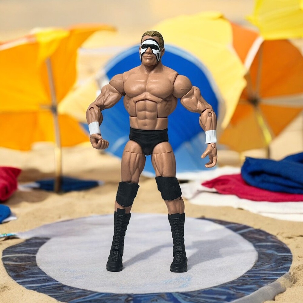 New Loose Mattel WWE Elite Then Now Forever Bash at the Beach Lex Luger Figure