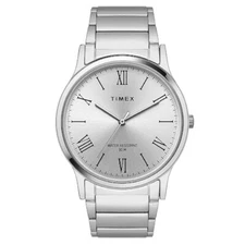 Timex Fashion Analog Silver Dial Men's Watch Free Shipping