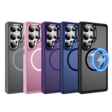 For Samsung Galaxy S25 Ultra S24 Plus S23 Frosted Case Mag Safe Shockproof Cover