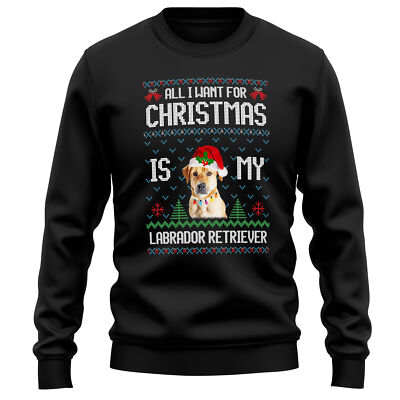 Weihnachten Labrador Retriever Erwachsene Sweatshirt Hundebesitzer Männer und Frauen Hund Pe...