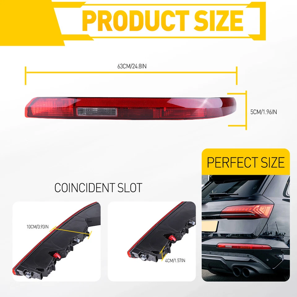 Parachoques trasero derecho reflector luz reflector EOA para Audi Q7 2016 2017 18 19 2020 Foto 2 de 4