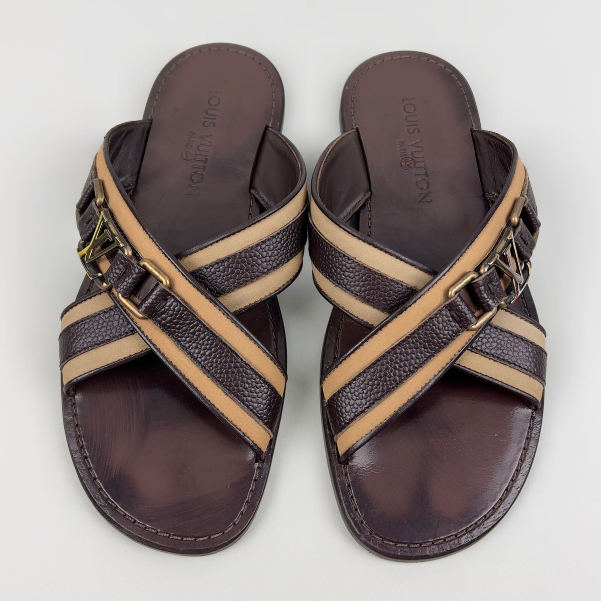 lv buckle sandals