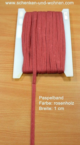 Paspel Paspol / Biese Satin - Gedreht - 10 Mm Breit - Rot - Farbe