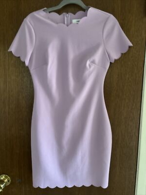 likely manhattan scalloped sheath dress lavender size stretch