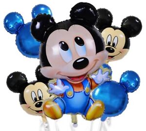 5 Palloni Michey Mouse Topolino Baby Disney Party Compleanno Festa Ebay