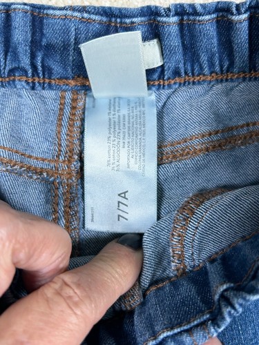 Oshkosh B'Gosh Girls Size 7/7A Pullon Blue Jeans Jeggings Denim - Picture 4 of 7