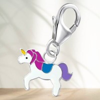 Einhorn Pferd Charm 925 Sterling-Silber Jungen Damen Kinder AnhäNger FüR Armband