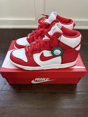 Size 7 - Nike Dunk High University/Championship Red