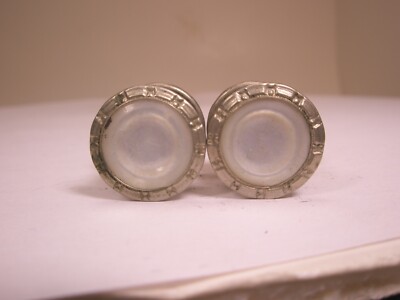 White MOPearl Snap Style Vintage Victor/Edwardian COBSLINK Cuff Links kumapart