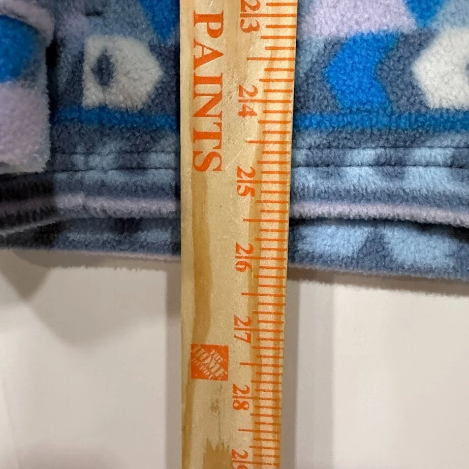 Chaqueta polar Columbia Sportswear para mujer L azul patrón geométrico cremallera completa cálida Foto 4 de 4