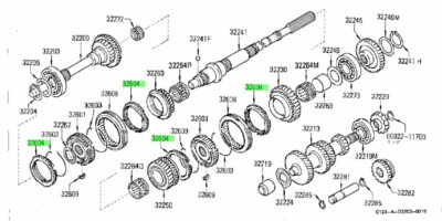 NISSAN 32604-H9000 DATSUN 1200 B110 B120 Gearbox Synchro Balk Ring