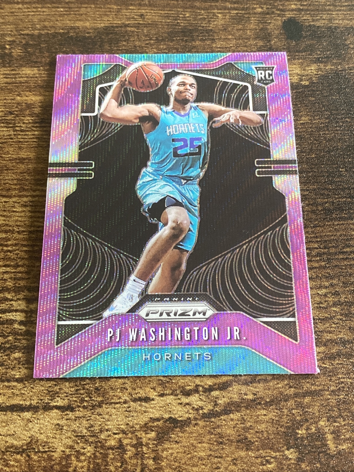 2019-20 Prizm PJ Washington Jr. Purple Wave Prizm Rookie RC #258 Hornets D1851*