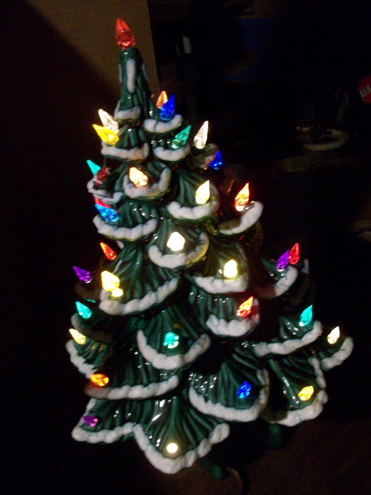 13 inch vintage light up ceramic Christmas tree 1980 eBay