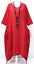 thumbnail 1  - PLUS SIZE LA BASS LINEN RED 2 POCKETS OVERSIZED LONG DRESS BUST 50-52&#034; Size XL