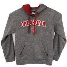 Champion UNIVERSITY of OKLAHOMA SOONERS Pullover Hoodie Mens Sz Small Stitched