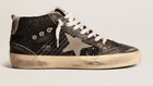 NW GOLDEN GOOSE sneaker MID STAR CLASSIC HIGH TOP GWF00122 F003978 BLACK GLITTER