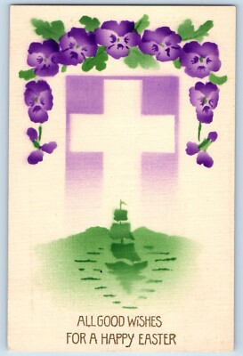 Easter Postcard Holy Cross Flowers Philomath Oregon OR 1911 Antique Posted