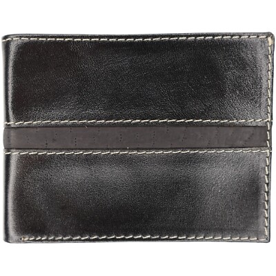 T. Marcus Suri Alpaca Leather Wallet -  RFID Blocking Black With Peccary Detail