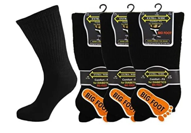 Men's Extra Wide Loose Diabetic Socks