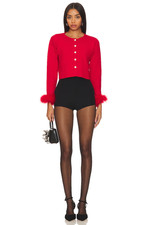 Sleeper Revolve Knit Cardigan Sweater Button Front Classy red XL NWT $290msrp