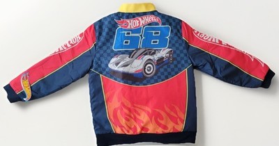 Hot wheels boys bomber jacket size L 10/12 hot wheel racing