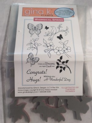 Gina K. Designs Whimsical Spring Stamp Set of 12
