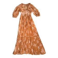 Free People Women’s Golden Hour Floral Boho Maxi Dress size XS