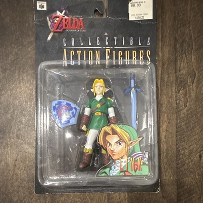 Nintendo Zelda Ocarina of Time Link Action Figure Collector's Ed Sword Shield