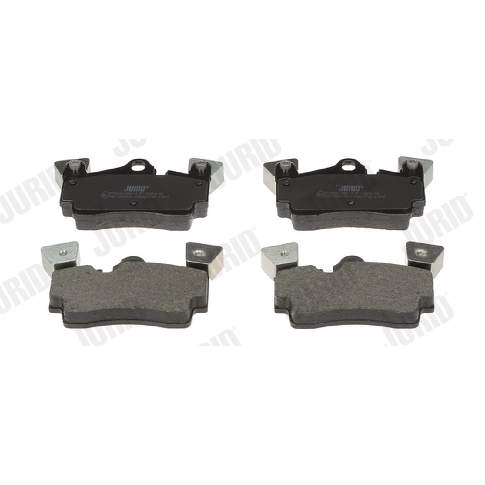 1x ORIGINAL® Jurid Bremsbelagsatz, Scheibenbremse Hinten für Audi Q7 Q7 Van