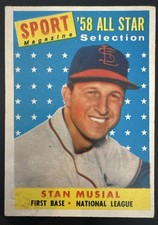 1958 Topps - Sport Magazine '58 All Star Selection Stan Musial #476