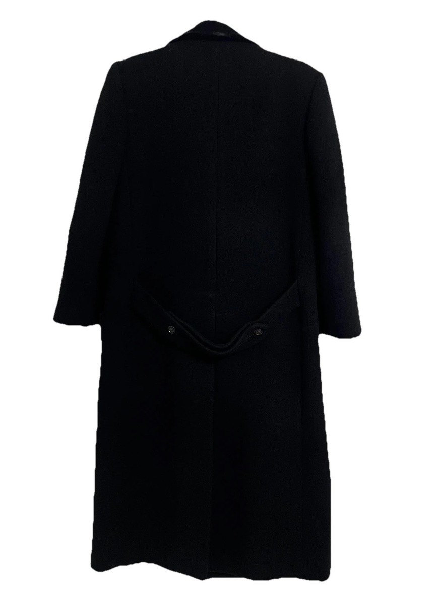 Vintage Bill Blass Signature Coat Women M Black Wool Velvet Collar