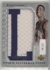 2006-07 Chronology Rookie Letterman XRC Silver 48/50 Wilson Chandler Patch 7n6