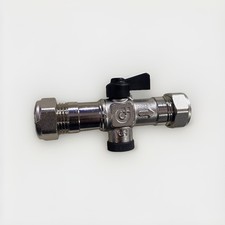 Caleffi 15mm Compression DZR Non Return / Double Check Valve With Isolation Tap