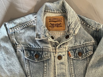 levi made in USA 74027 jean jacket orange tag size 4 Children