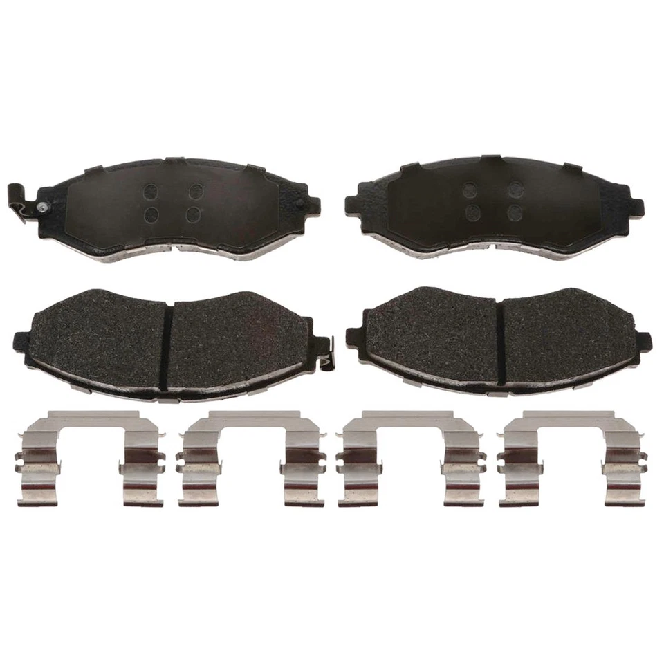 Front Kit Brake Rotors + Metallic Pads & Hardware For 1999-2002 Daewoo Leganza - Image 2 of 4